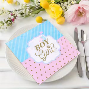 12pcs Gender Reveal Party Napkins