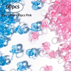 60pcs Blue and Pink Multicolor Mini Bath Soak Toys