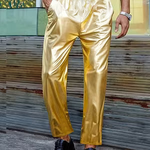 Men's Nightclub Party Bright Color Long Pants