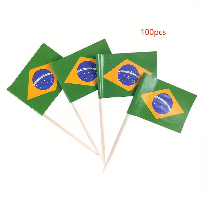 Brazilian Flag Toothpicks