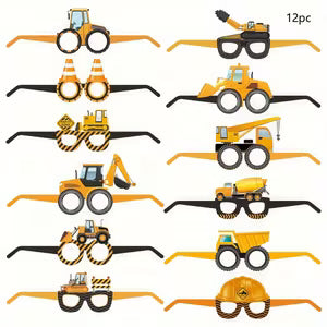 Construction Vehicles Photo Booth Props