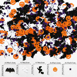 Halloween Party Table Scatter Confetti Sequin Pumpkin Spider Webs Witch for Trick or Treat Party Sprinkles Confetti Decorations(Variation: Style C, 15g)
