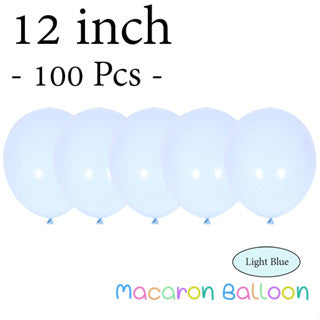 12 " Latex Balloons Pastel Light Blue (100 pcs)