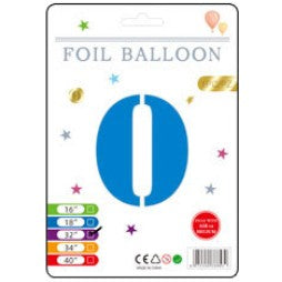 32" Foil Number Balloons - Blue