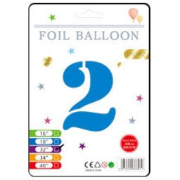 32" Foil Number Balloons - Blue
