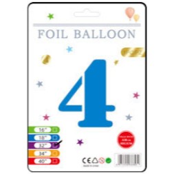 32" Foil Number Balloons - Blue