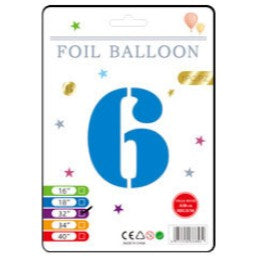 32" Foil Number Balloons - Blue