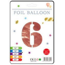 32" Foil Number Balloons - Rose Gold
